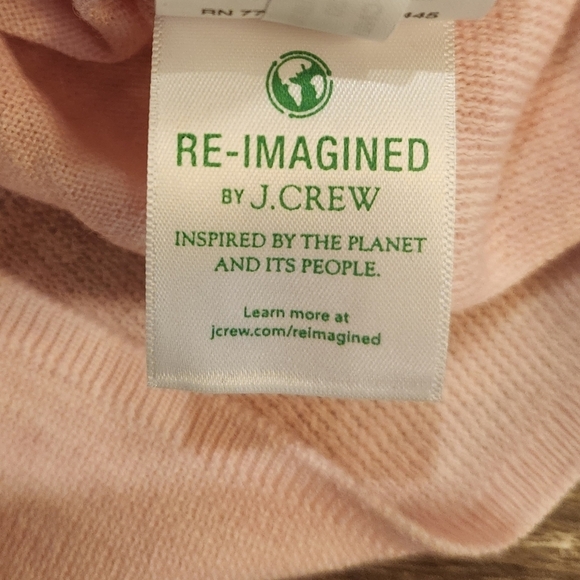 J.Crew Pink Tippi Sweater with Lace Collar 100% Merino Wool Size Medium NWOT - Picture 6 of 10